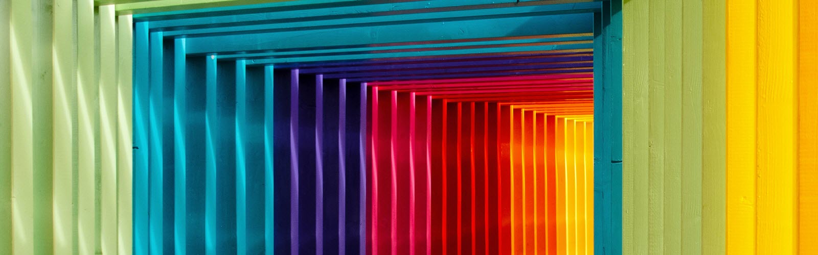 colorful tunnels.