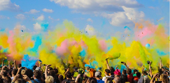 colorful powder.