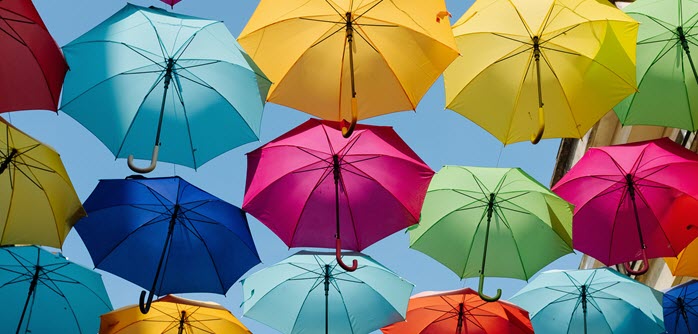 colorful umbrellas.